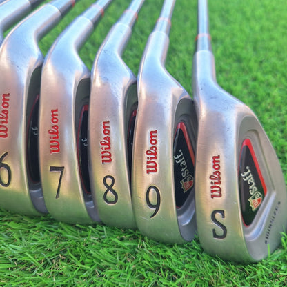 Palos de golf Hierros 4-9 y SW Wilson Staff Midsize